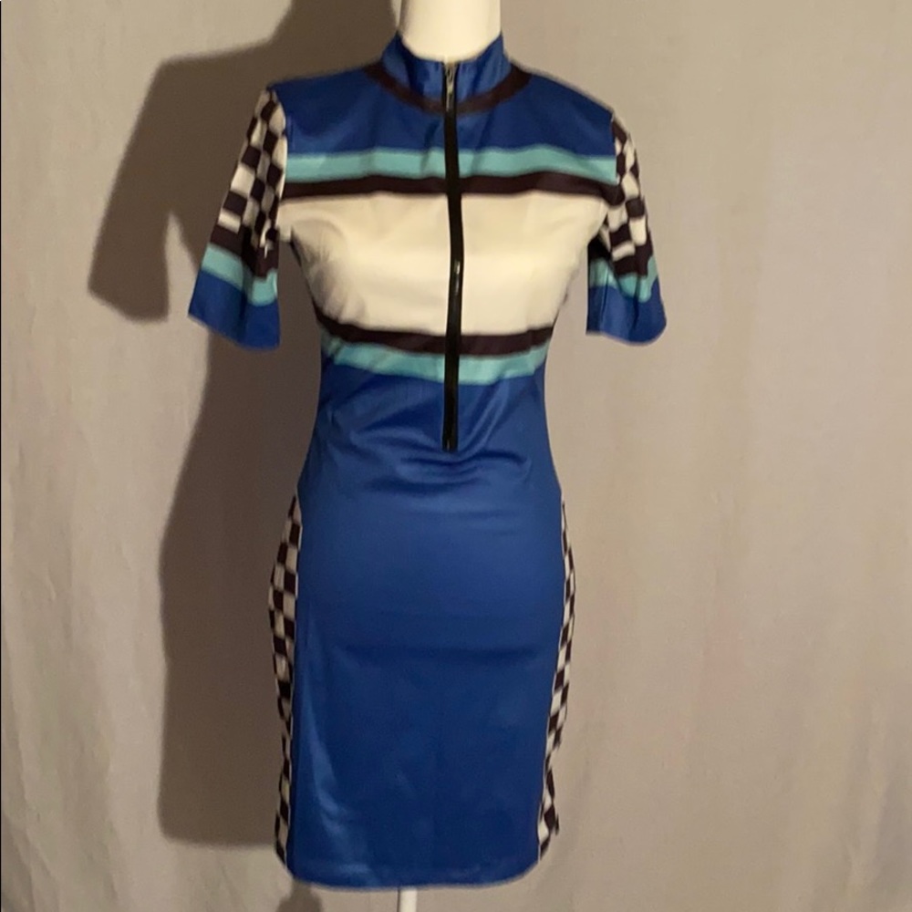New TRENDY RACER DRESS - Picture 2 of 8